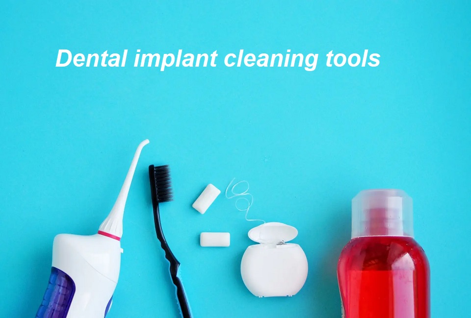 Dental implant cleaning tools