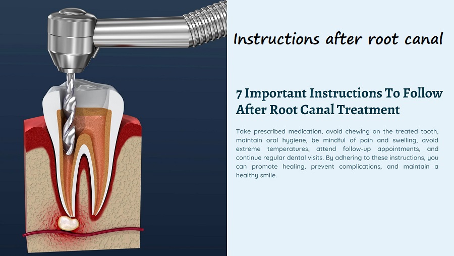 instructions after root canal