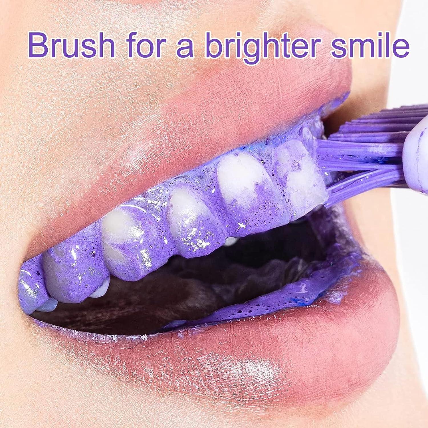 purple toothpaste.