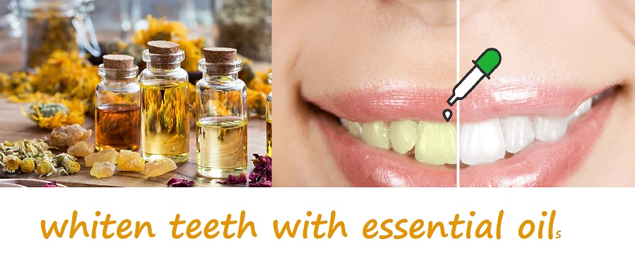 whiten teeth with essential oils