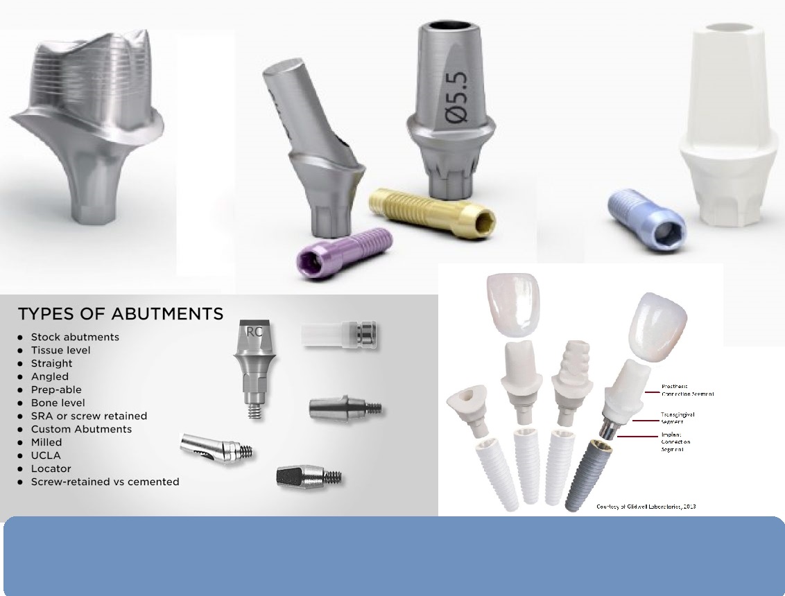 Dental implant abutment types