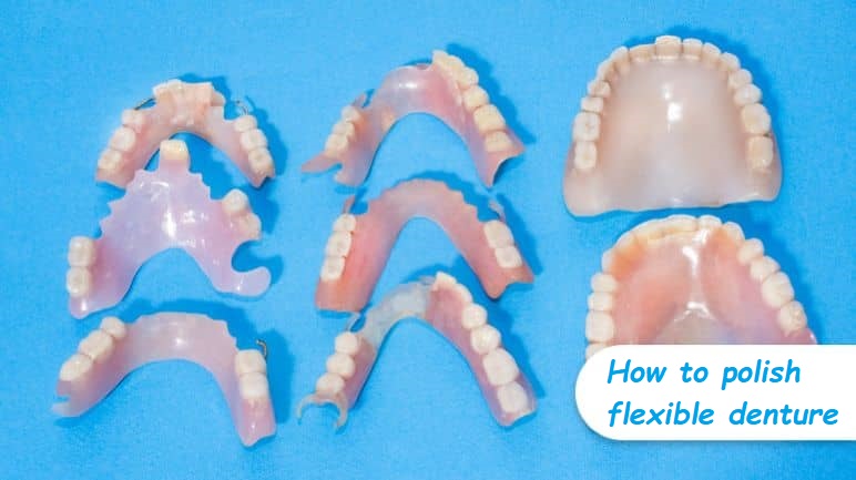 How to polish flexible denture