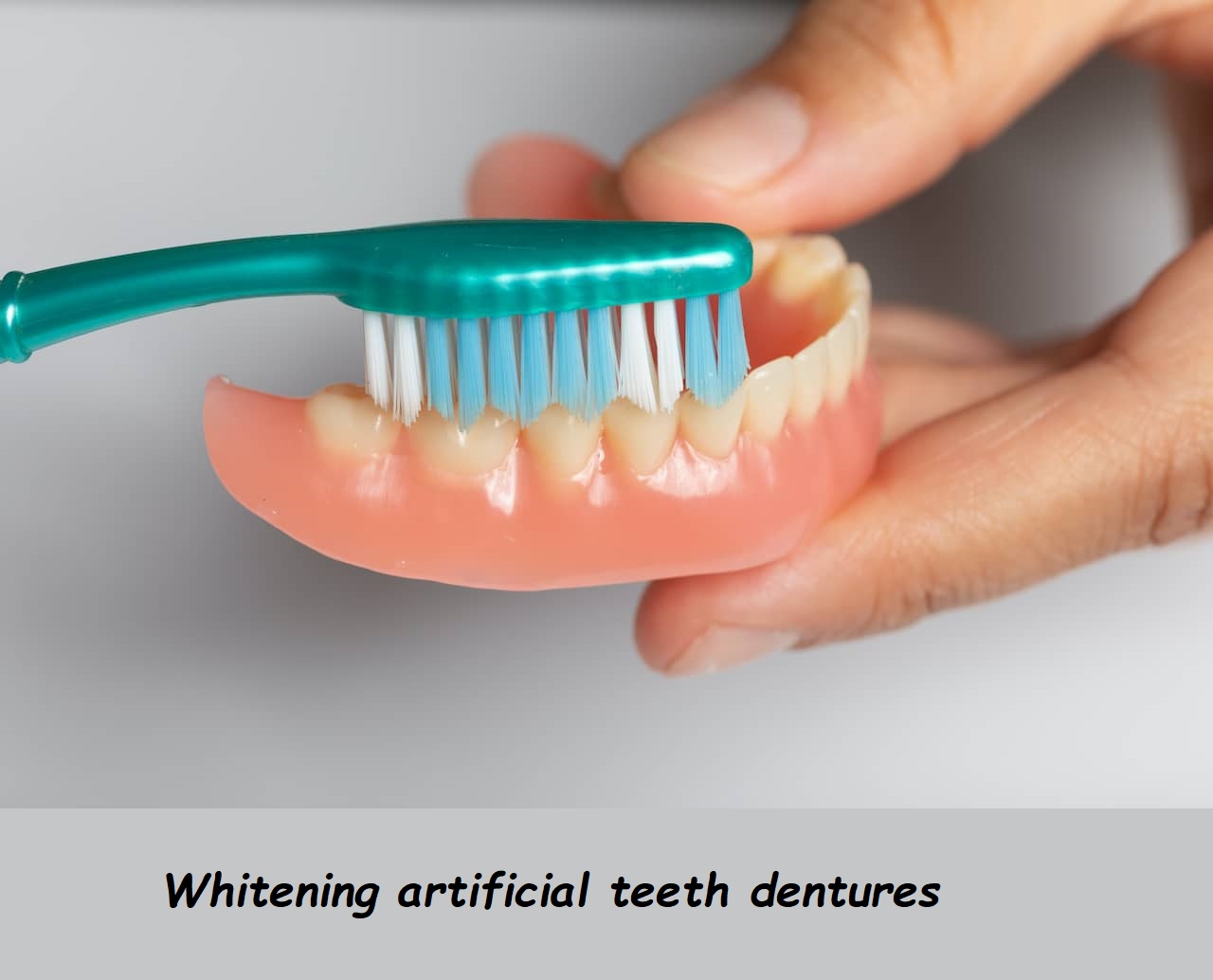 Whitening artificial teeth dentures