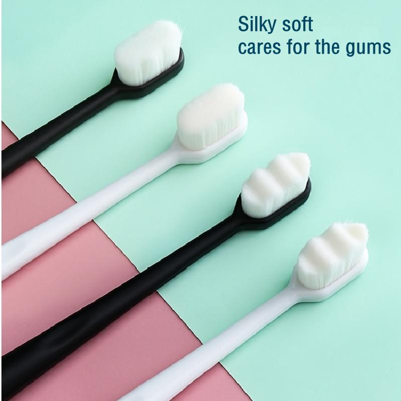 Toothbrushes with soft bristles to avoid trauma to gums during brushing